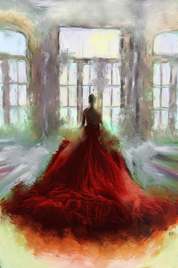 Lady in red Painting by Luana Beatrice Lazar Fine Art America