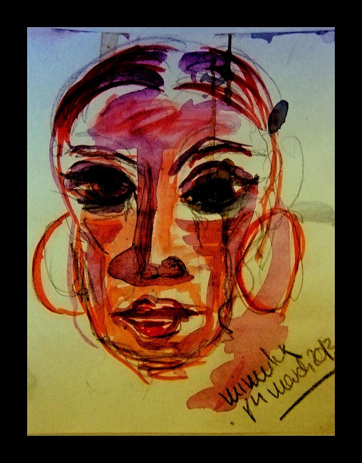 Lady In Red - Silent Tears Drawing by Mimulux Patricia No