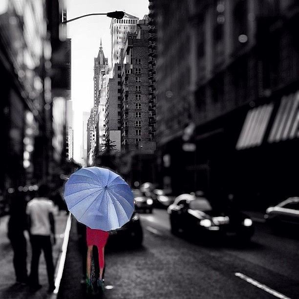 ✨lady In Red, White Umbrella: A New Photograph by Nikos Vosniadis