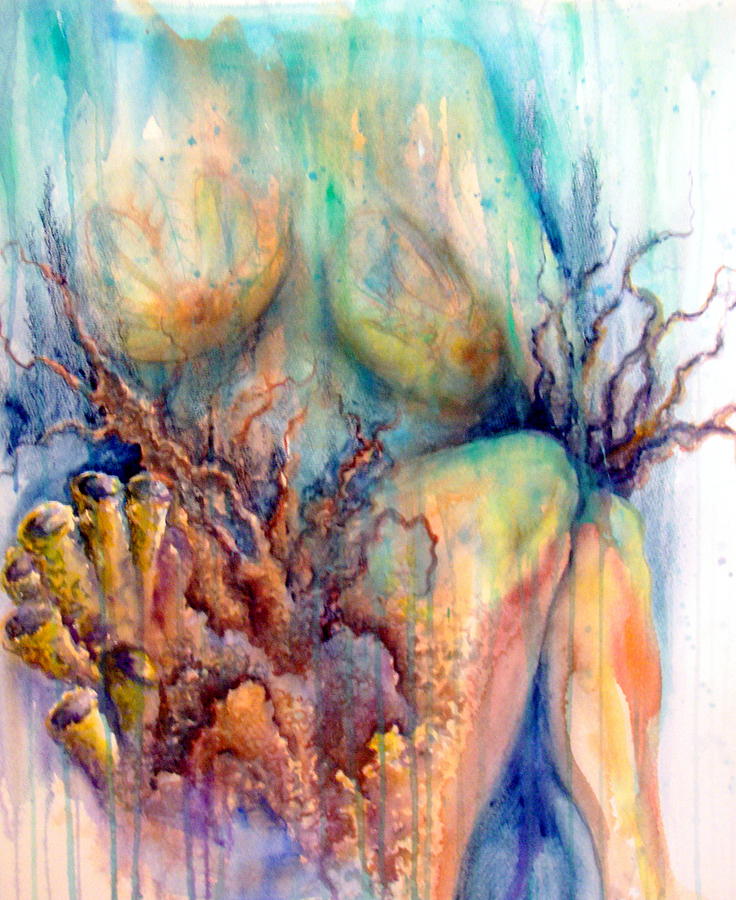 Lady in the Reef Painting by Ashley Kujan