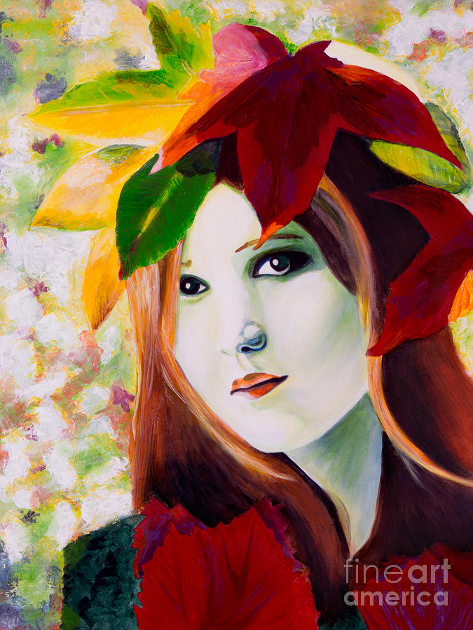 Lady Leaf Painting by Denise Deiloh