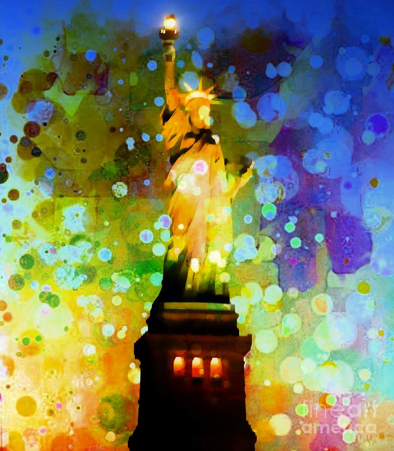 Lady Liberty Color Splash Photograph by Lilliana Mendez