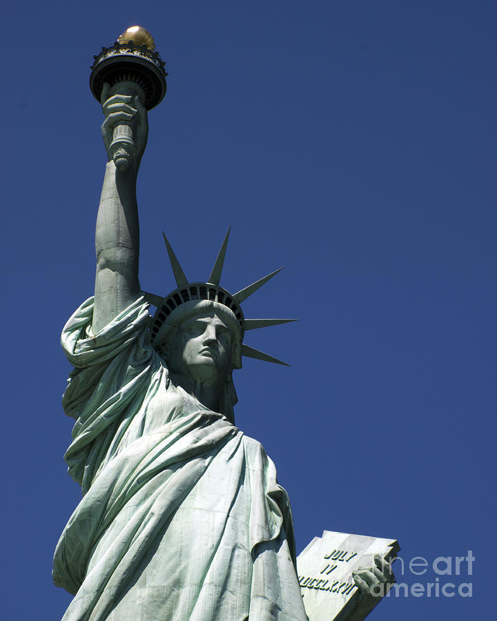 Summer Photograph - Lady Liberty by Juan Romagosa