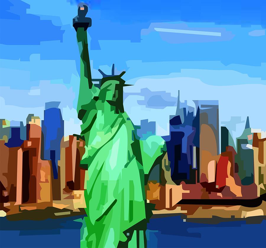 Lady Liberty Digital Art by P Dwain Morris