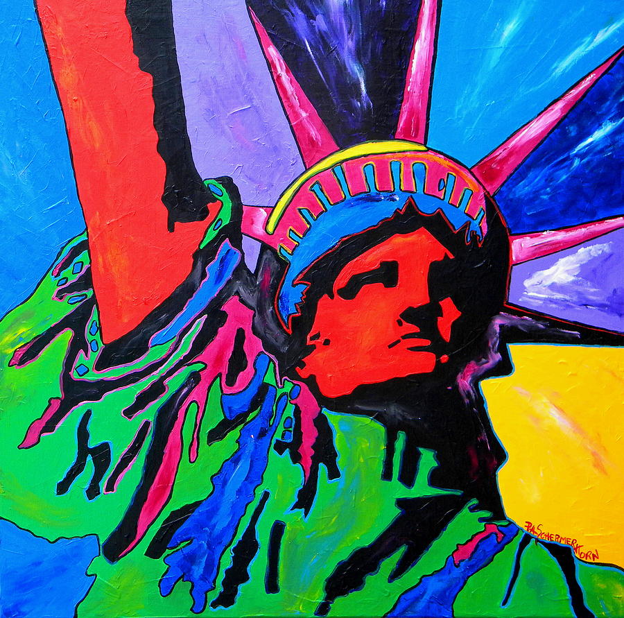 Lady Liberty Painting by Patti Schermerhorn