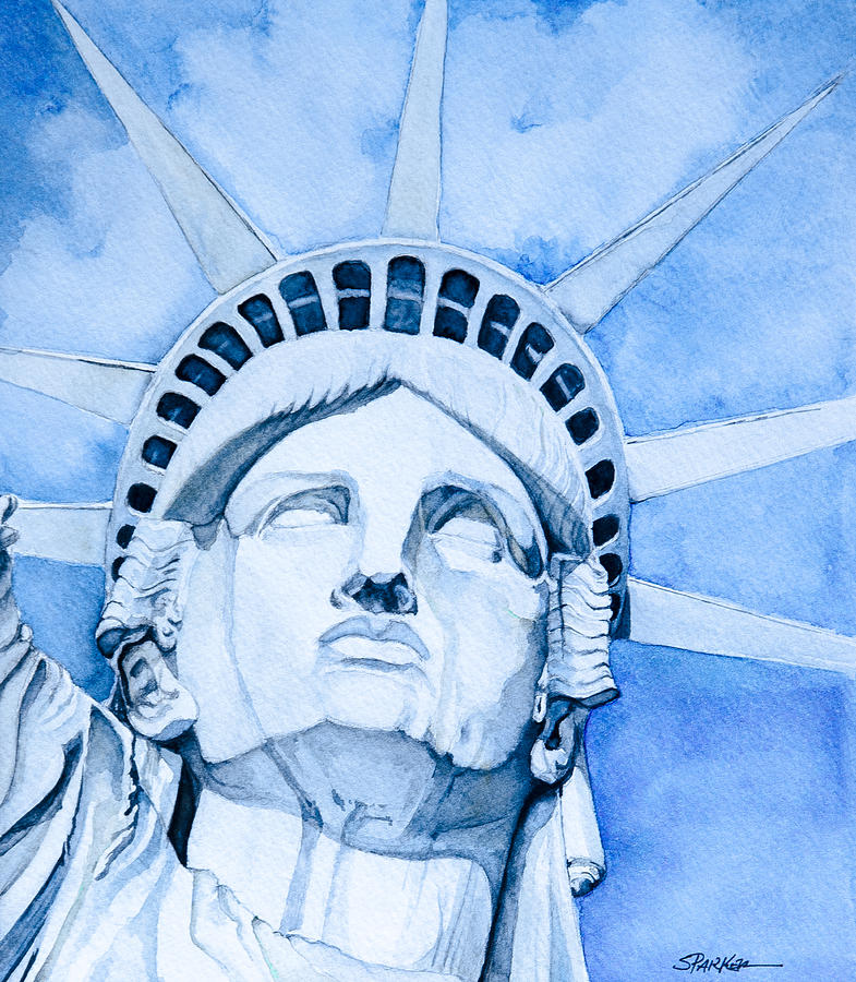 Statue Of Liberty Painting - Lady Liberty by Scott Parker.