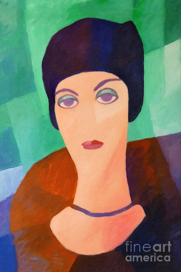 Portrait Painting - Lady Nostalgia by Lutz Baar
