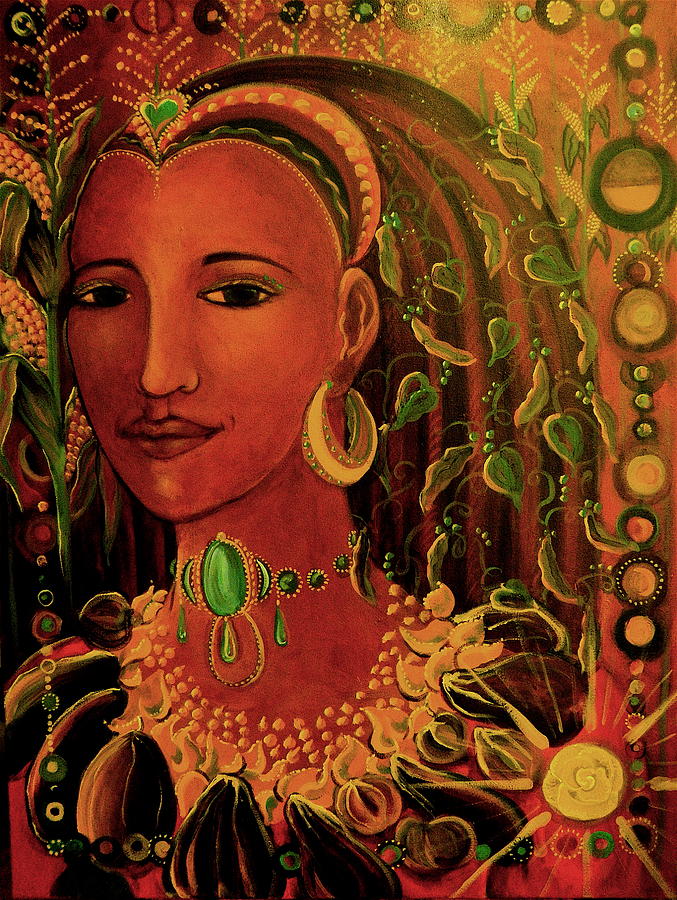Lady of Abundance Painting by Crystal Charlotte Easton