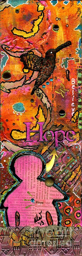 Lady Of Hope - A Breast Cancer Donation Mixed Media