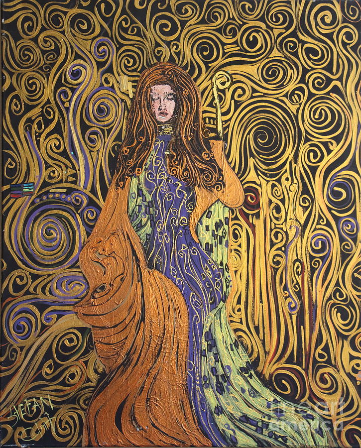 Lady Of Swirl Painting by Stefan Duncan