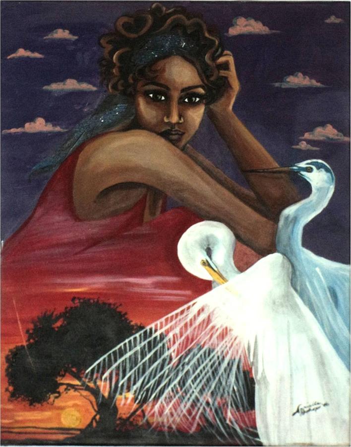 Lady of the Everglades Painting by Danielle Valdes Jimenez - Fine Art ...