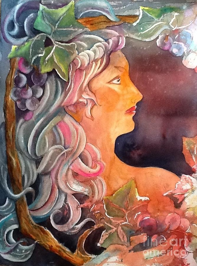 Lady of the Grapes Painting by Carol Losinski Naylor