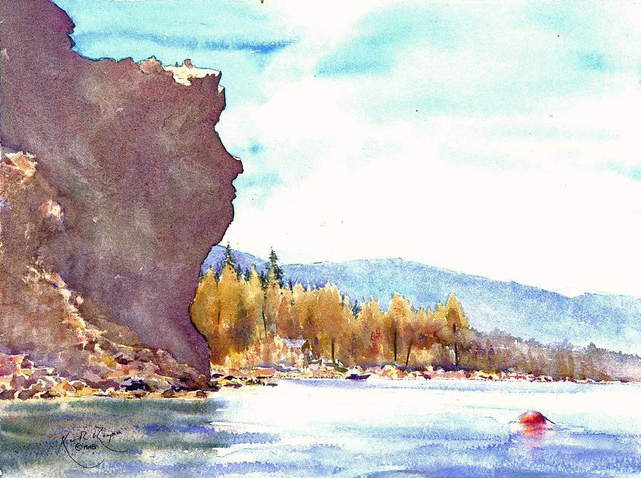 Tree Painting - Lady of the Lake South Lake Tahoe by Keith Thompson