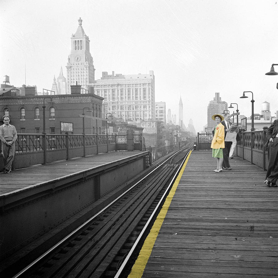 Lady on the El  Photograph by Andrew Fare