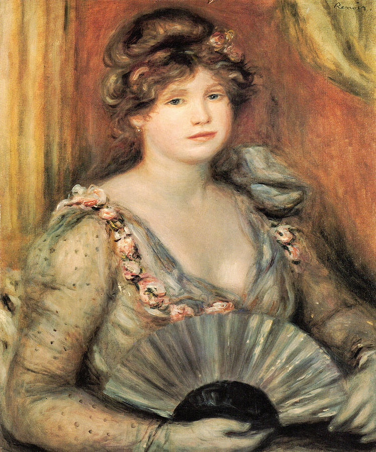 Lady With A Fan Digital Art by Pierre Auguste Renoir