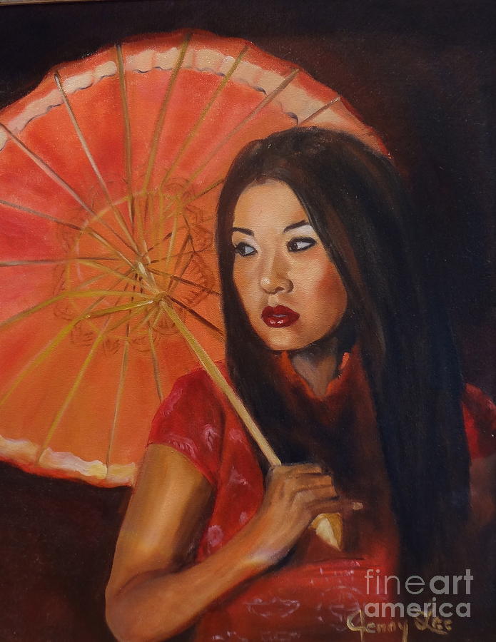 Lady with a Parasol Painting by Jenny Lee