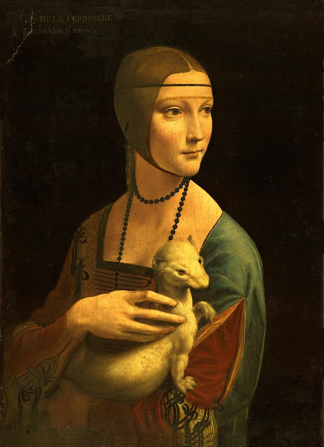 Lady with an Ermine Leonardo da Vinci 1489 Painting by Movie Poster Prints