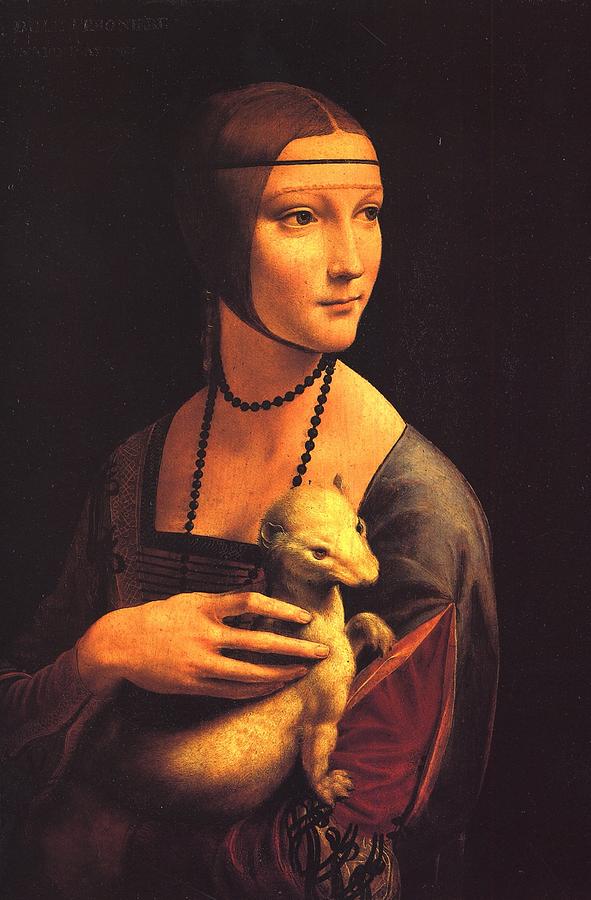 Leonardo Da Vinci Painting - Lady with an Ermine by Leonardo da Vinci