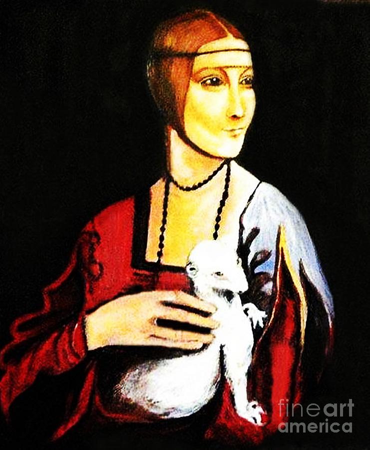 Leonardo Da Vinci Painting - Lady with an Ermine  by Patty Meotti