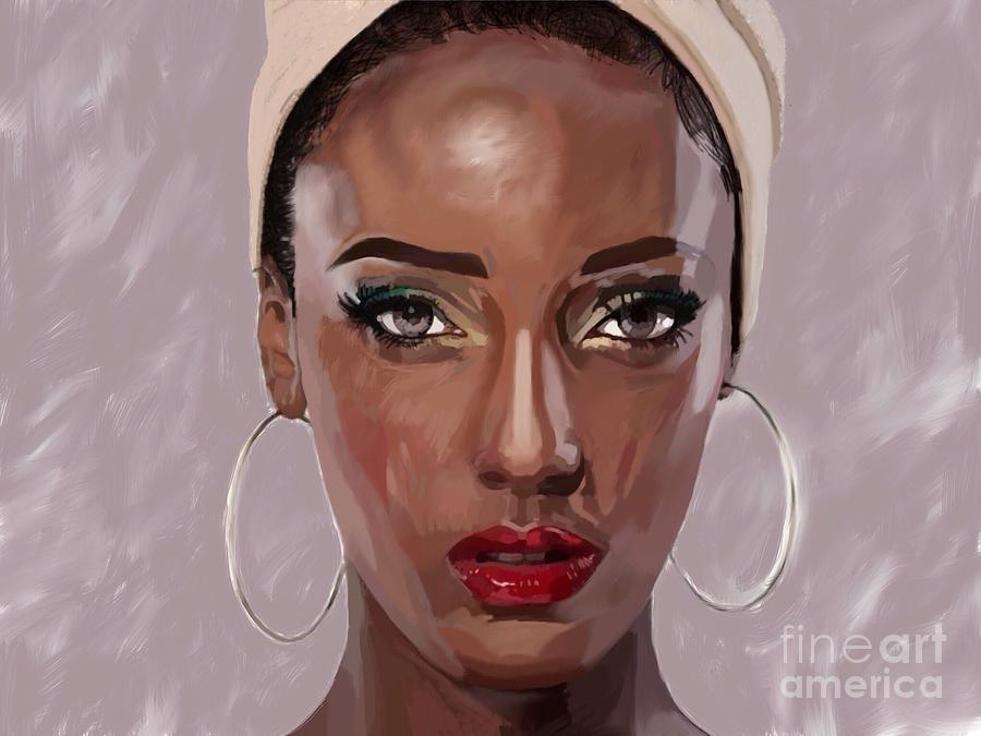 Lady With Beautiful Eyes Digital Art by Joe Roache