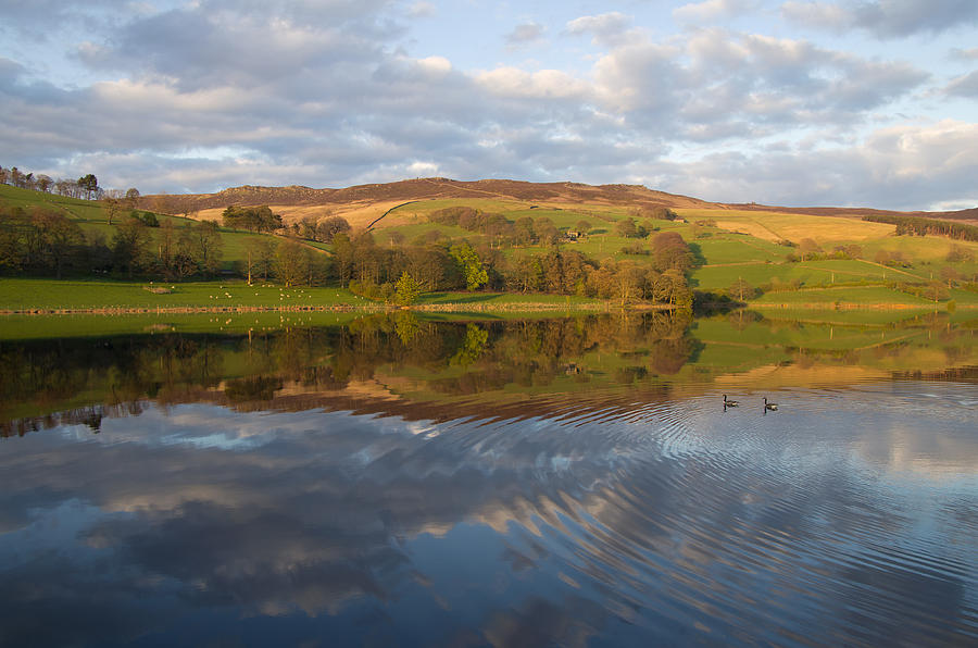 Ladybower - reflections and ripples Photograph by Pete Hemington