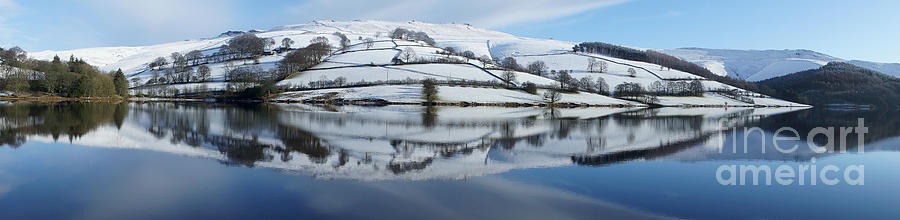 Ladybower Winter Panorama Photograph by David Birchall