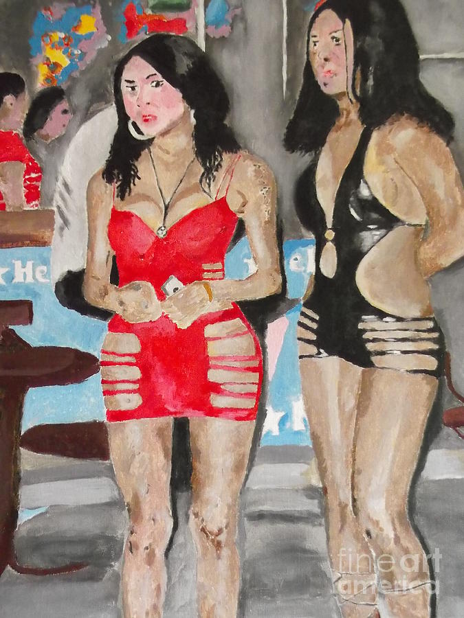 Ladyboys Pattaya Painting By Harry Pity