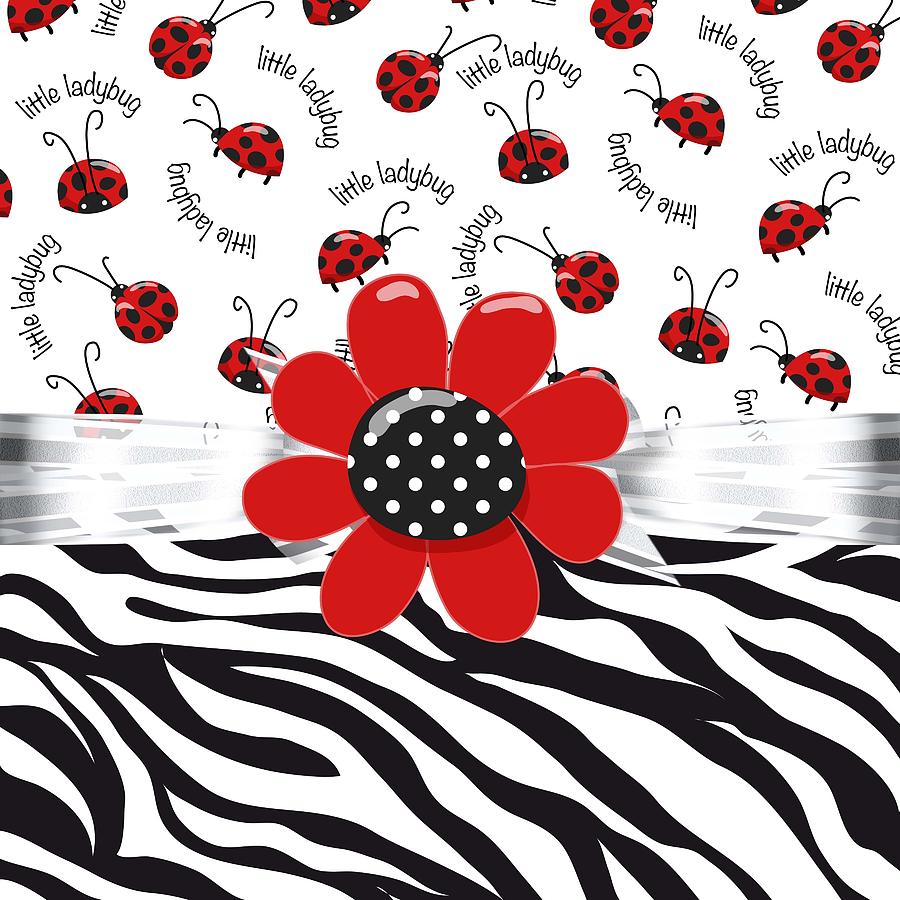 Flower Digital Art - Ladybug Wild Thing by Debra  Miller