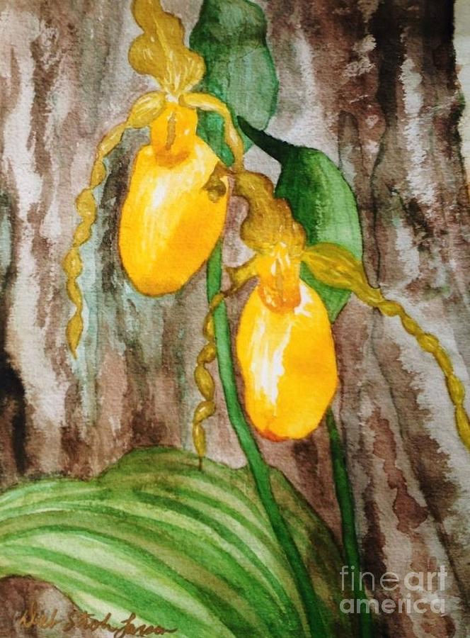 Ladyslippers Painting by Deb Stroh-Larson