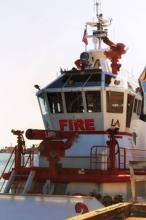 LAFD Fire Boat 2 San Pedro CA Photograph by Thomas Woolworth