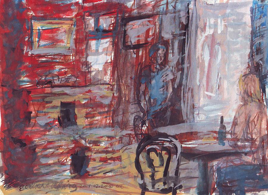 Blacksmith Drawing - Laffites Blacksmith Shop by Edward Ching Blacksmith Drawing - Laffites Blacksmith Shop by Edward Ching