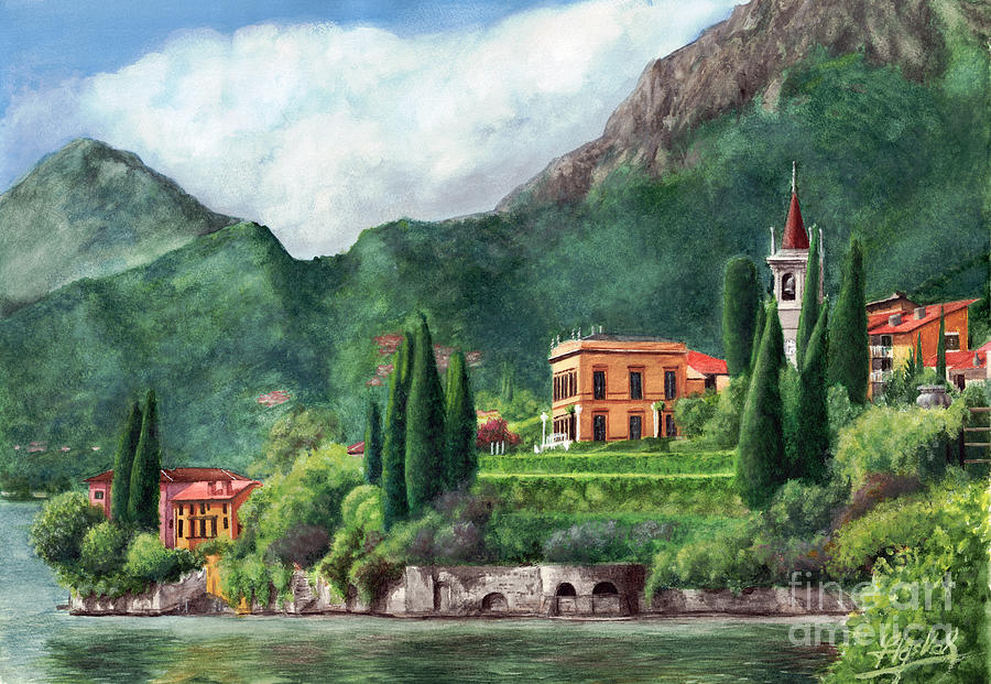 Nature Painting - Lago Di Como by Bretislav Stejskal