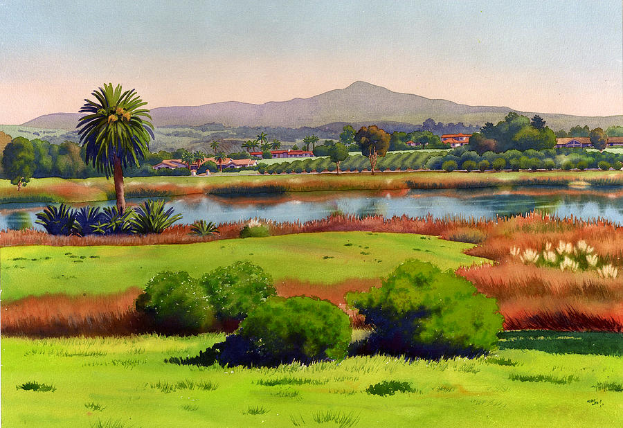 San Diego Painting - Lago Lindo Rancho Santa Fe by Mary Helmreich