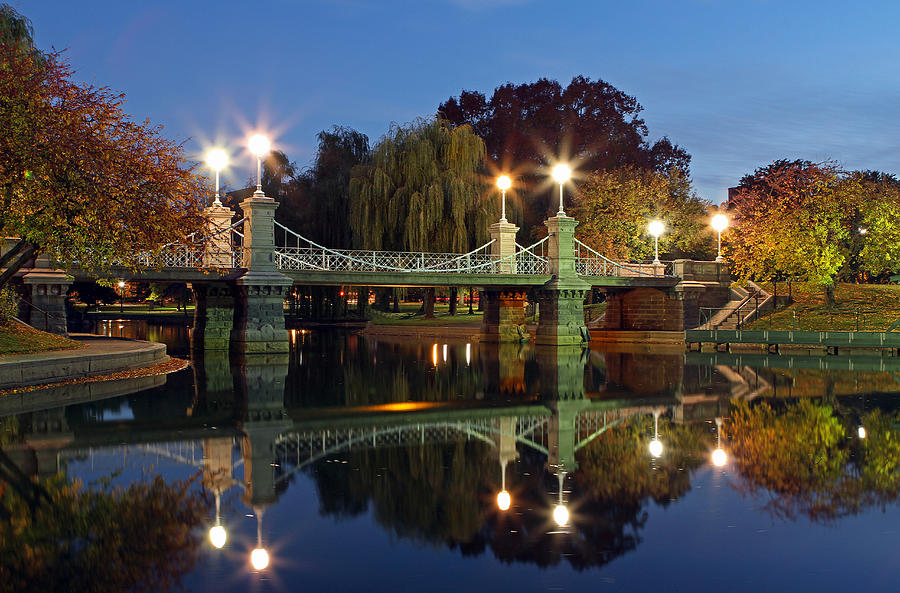 Lagoon Bridge in the Boston Public Garden  Photograph by Juergen Roth