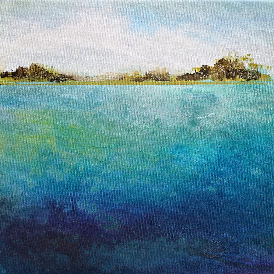 Abstract Painting - Lagoon by Karen Hale