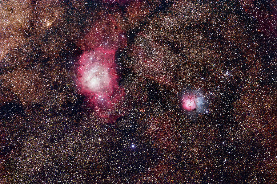 Lagoon (m8) And Trifid (m20) Nebulae Photograph by Russell Croman/science Photo Library