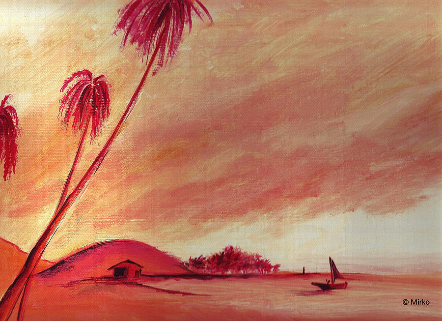 Boat Painting - Lagoon by Mirko Gallery
