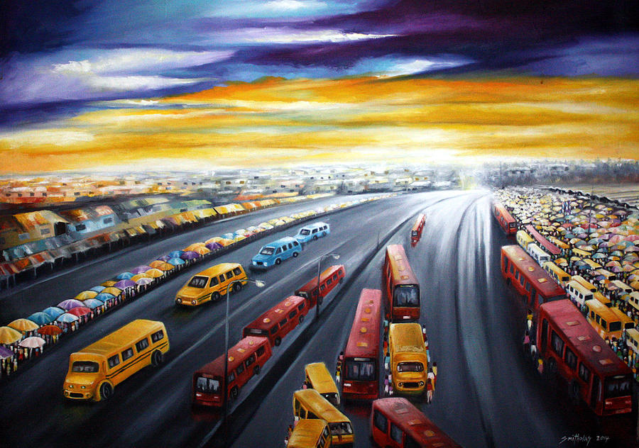 Lagos Traffic Painting by Olaoluwa Smith