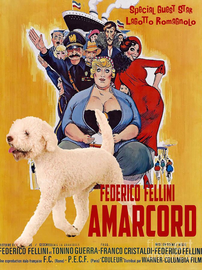 Lagotto Romagnolo Art Canvas Print - Amarcord Movie Poster Painting by Sandra Sij