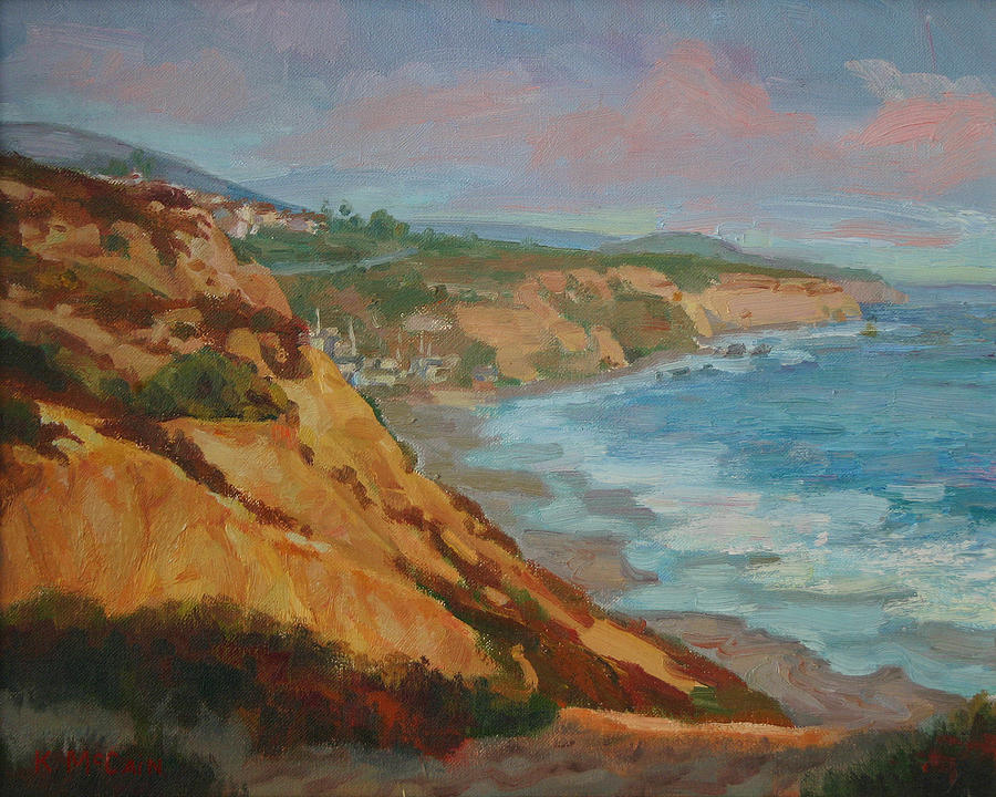 Impressionism Painting - Laguna Beach at Sunset by Kevin  McCain