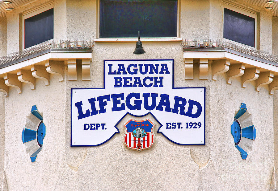Beach Photograph - Laguna Beach CA Lifeguard Tower by Clare VanderVeen