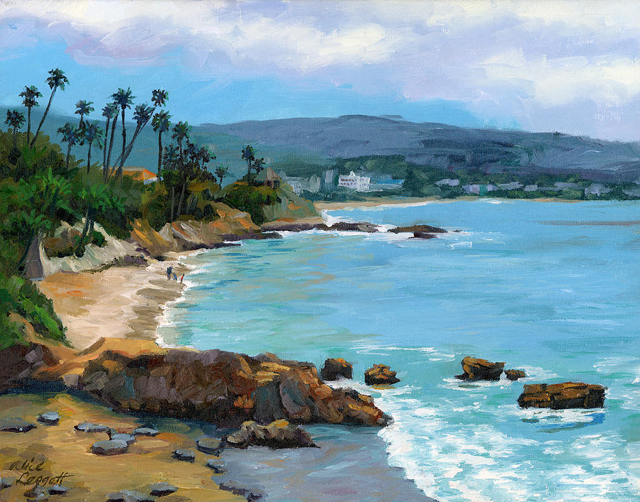 Laguna Beach Painting - Laguna Beach Winter by Alice Leggett