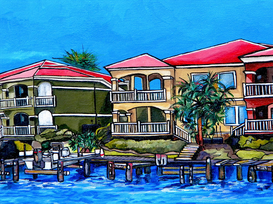 Laguna Dockside Painting by Patti Schermerhorn