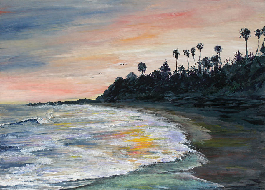 Sunset Painting - Laguna Hawaii by John Loyd Rushing