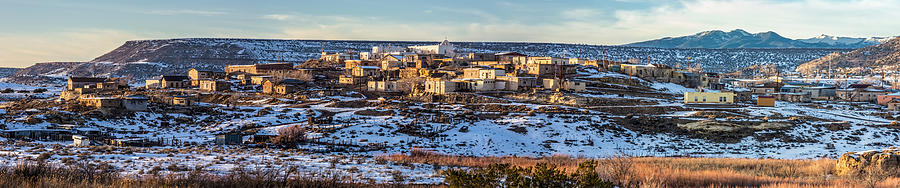 Winter Afternoon Laguna Pueblo - Native American Pueblo Photograph Photograph by Duane Miller