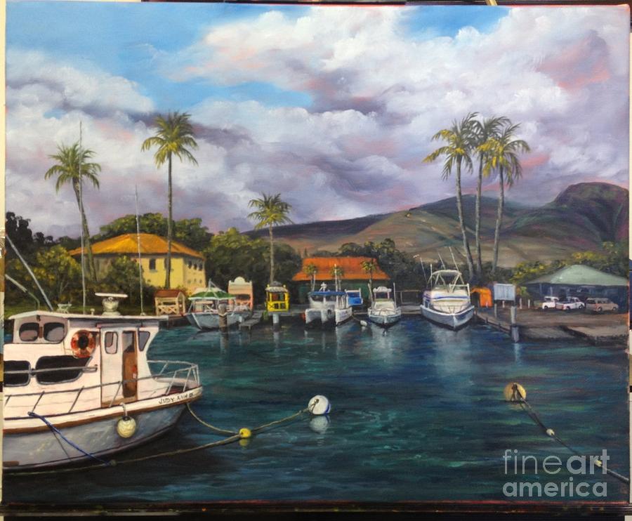 Lahaina Harbor WIP 11 Painting by Darice Machel McGuire