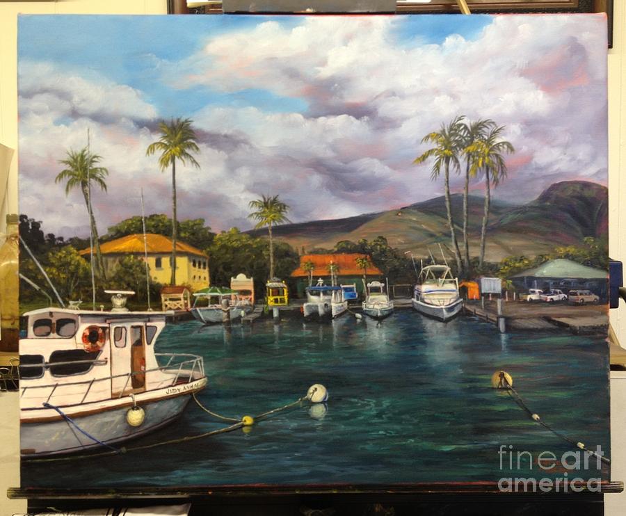 Lahaina Harbor WIP 12 Painting by Darice Machel McGuire