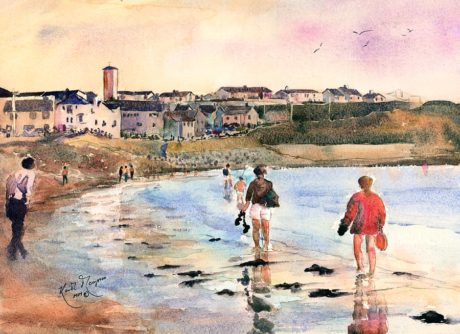 Lahinch Strand County Clare Ireland Painting by Keith Thompson