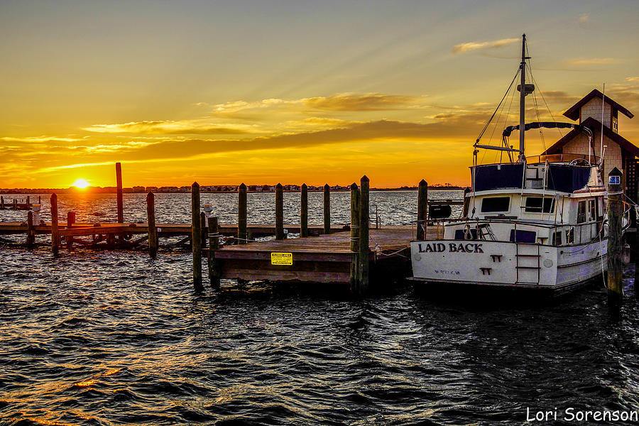 Boat Photograph - Laid Back Morning by Sandy Banks Photography