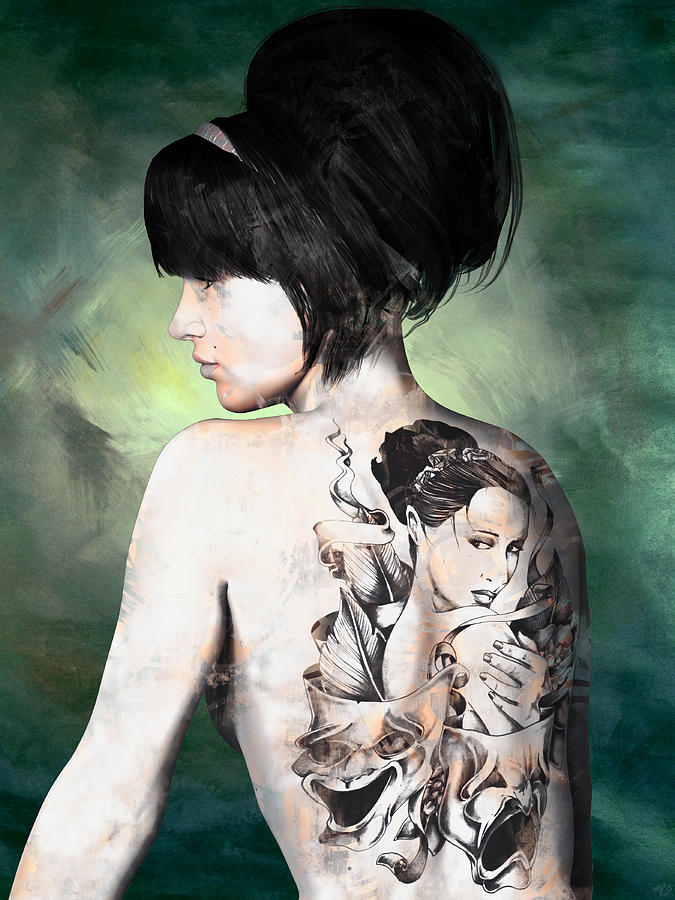 Nude Digital Art - Laid Bare by Maynard Ellis